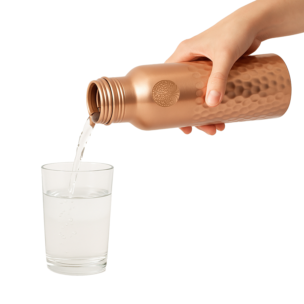 Bouteille d'eau 100% cuivre pur