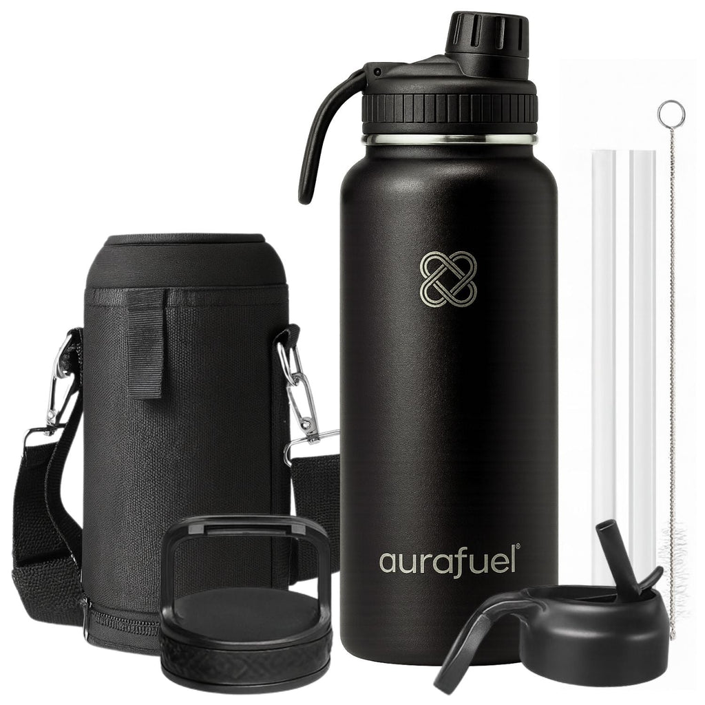 Bouteille isotherme en acier inoxydable – Noir