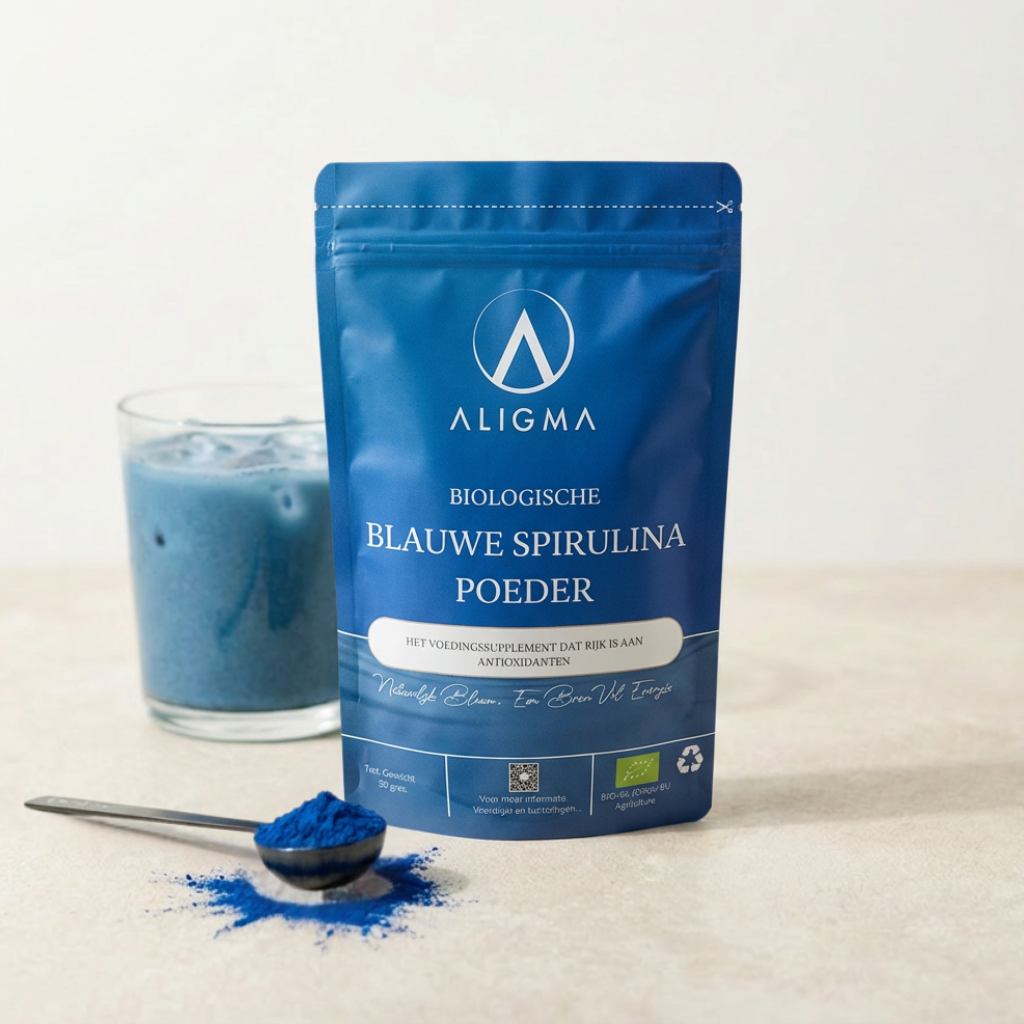 Biologische Blauwe Spirulina poeder 75 gram