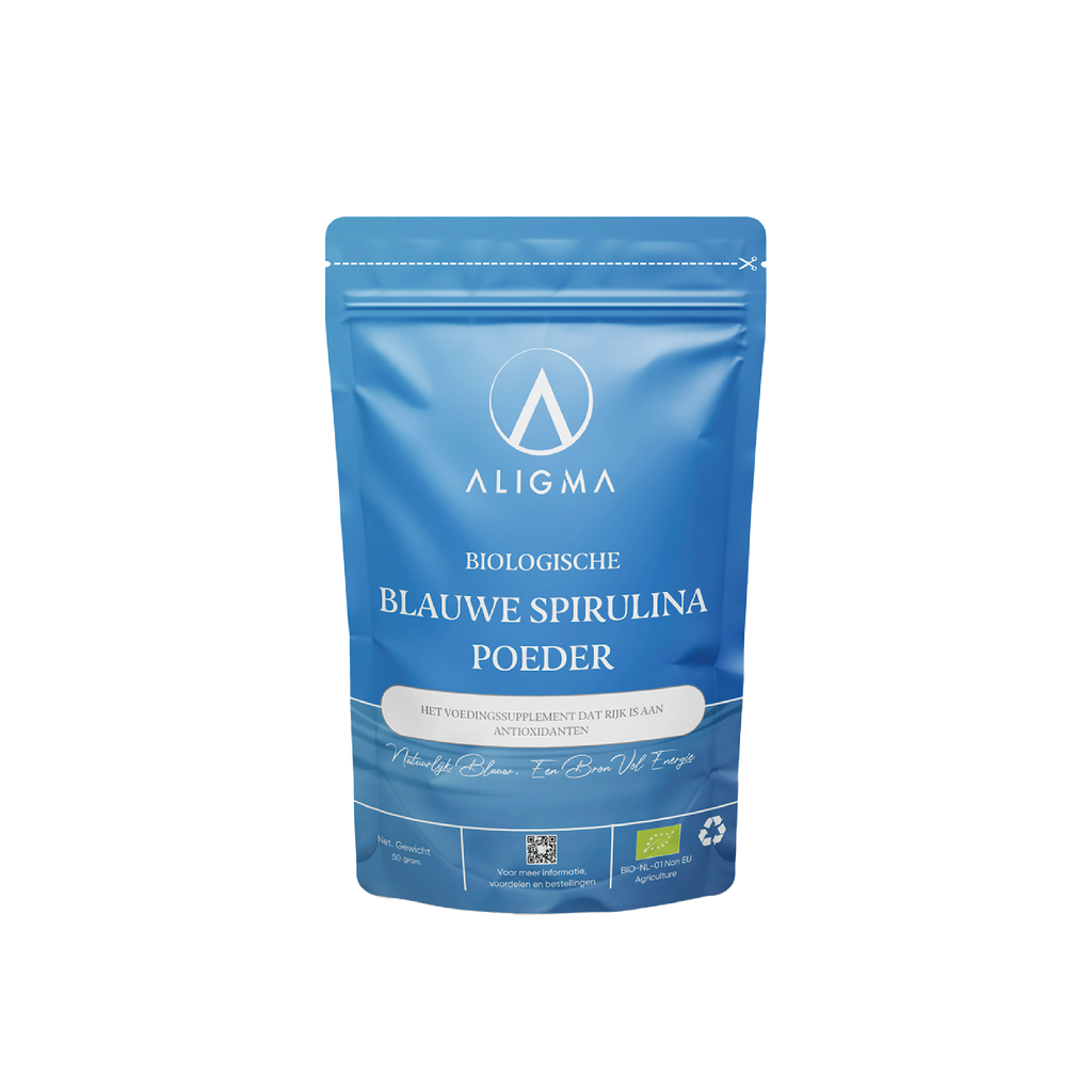Biologische Blauwe Spirulina poeder superfood 75 gram