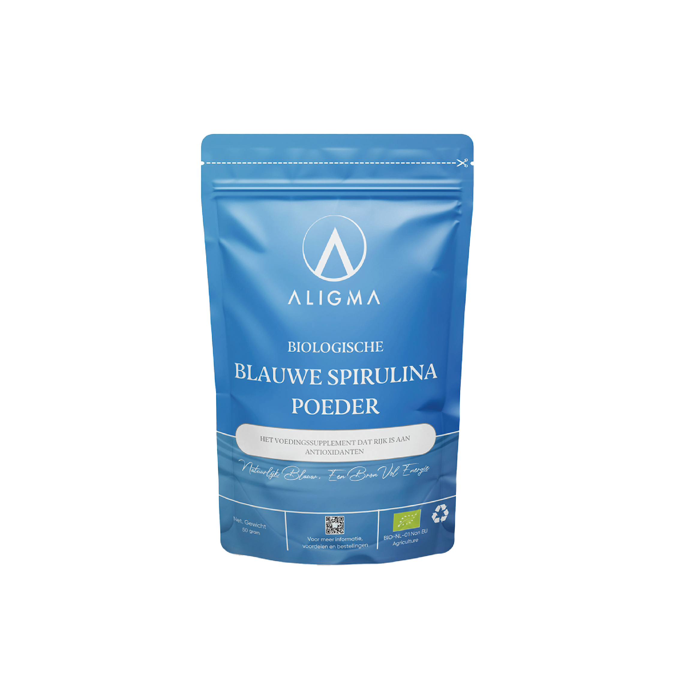 Biologische Blauwe Spirulina poeder 75 gram