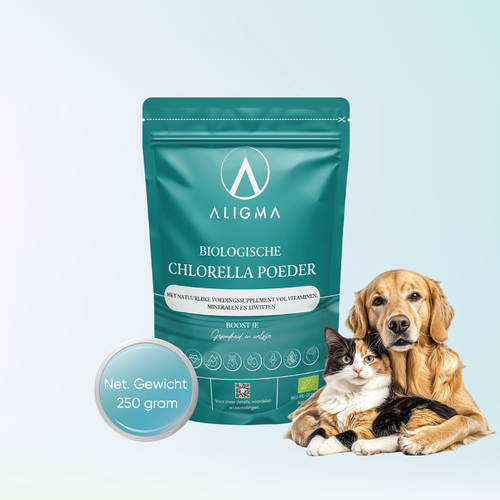 Biologische Chlorella poeder voor dieren 250 gram - Nutrition Geeks Supplementen en Shilajit-levering