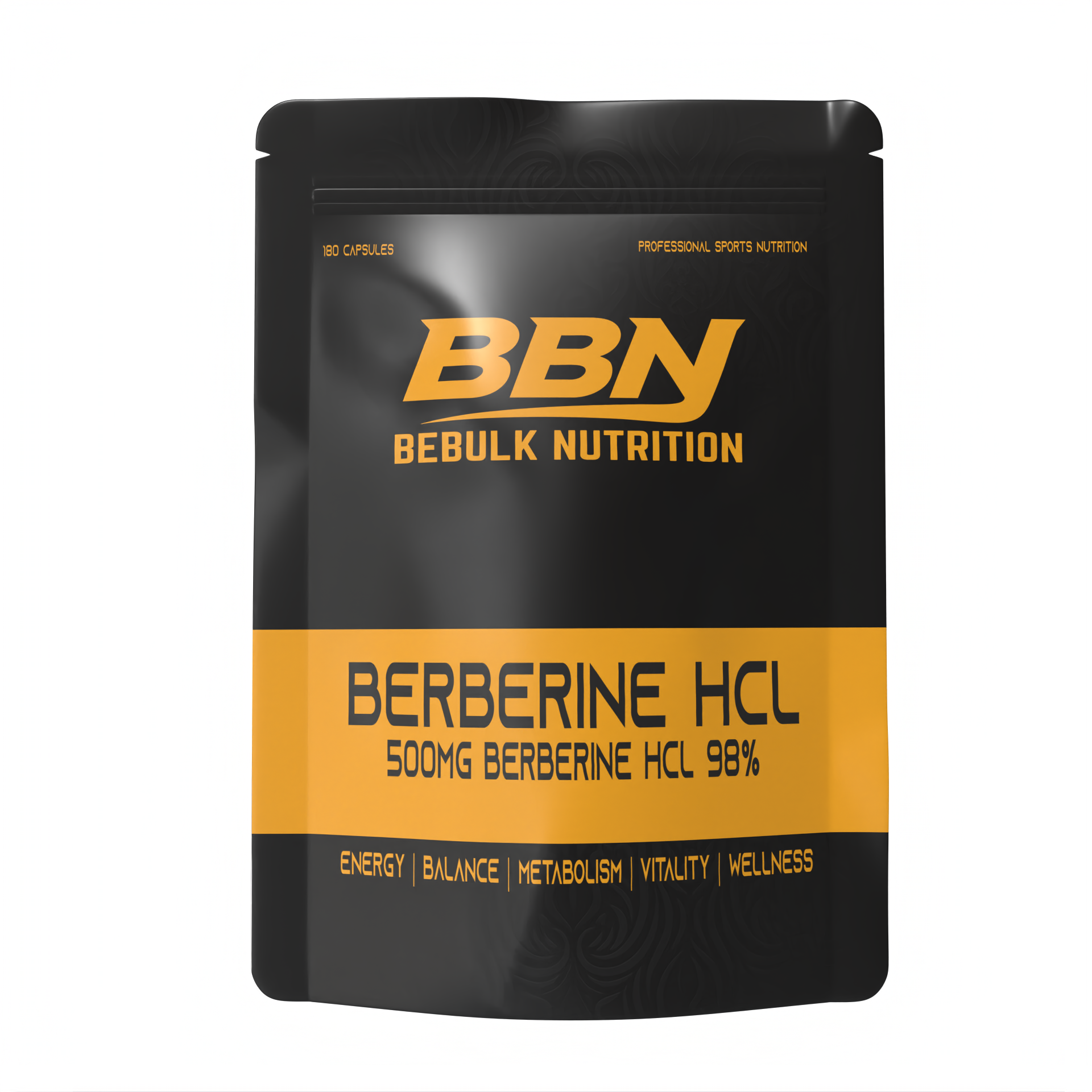 Berberine HCL 98% - 500mg - Vegan - BeBulk Nutrition