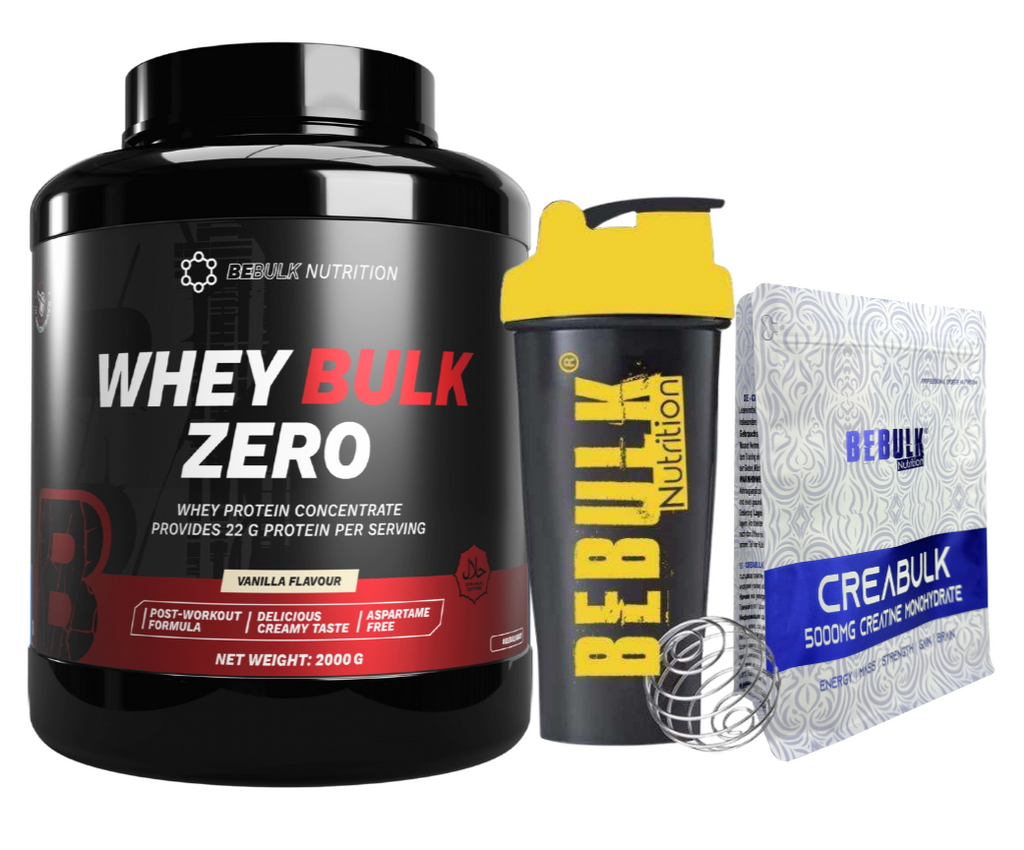 Megadeal 1 Pack: Whey Protein 2000g + Creatin + BeBulk Shaker